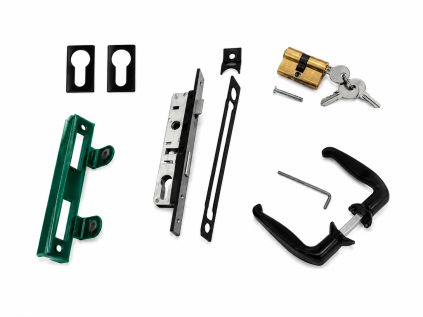 Set příslušenství pro dvoukřídlou bránu IDEAL UNIVERSAL, zelený