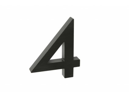 Domovní číslo - 4, ČERNÉ 3D, 100 mm