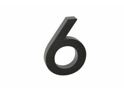 Domovní číslo - 6, ČERNÉ 3D, 100 mm