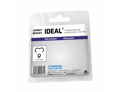 Svorky IDEAL® Zn + PVC 200ks/bal, RAL 7016