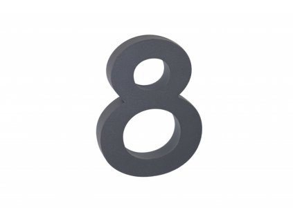 Domovní číslo - 8, ANTRACIT 3D, 100 mm