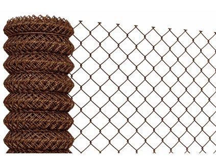 Poplatované pletivo hnědé PVC