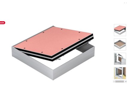 Revizní dvířka protipožární kouřotěsná 500x500x25 GKF US EI30/45 stěna/zdivo s magnety