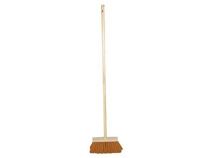 Koště zatl.24cm dřev., PVC vlákno 13cm, s holí 120cm