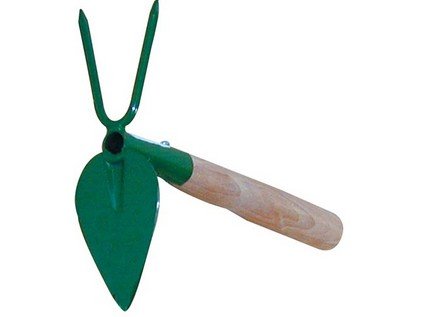 okopávačka srdíčko 2 hroty S NÁSADOU 24cm