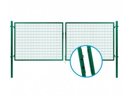 Dvoukřídlá brána SOLID poplastovaná ZN/PVC