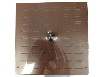 Větrací mřížka 19x19 cm uzavíratelná HNĚDÁ HLINÍK - II. JAKOST