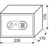 Ocelový sejf s elektronickým zámkem RS.17.EDN - Bílý