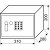 Ocelový sejf s elektronickým zámkem RS.20.EDK
