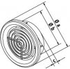 Větrací mřížka kruhová 50 bílá (balení 4ks)