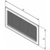 DOMYS - Lakovaná krbová větrací mřížka s rámečkem a síťovinou uzavíratelná 170x490 grafit