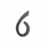 Domovní číslo - 6, ČERNÉ AL 2D, 105 mm - RICHTER CZECH RN.105HR.6.AL.C