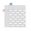DOMYS e-shop: Větrací mřížka 260x260 mm hliníková HNĚDÁ uzavíratelná