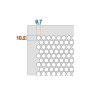 DOMYS e-shop: Větrací mřížka 50x26 cm HEXA hliníková - hnědá