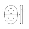 DOMYS e-shop: Domovní číslo - 0, ČERNÉ 2D, 95 mm - RICHTER CZECH RN.95L.0.CE