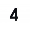 DOMYS e-shop: Domovní číslo - 4, ČERNÉ 2D, 95 mm - RICHTER CZECH RN.95L.4.CE