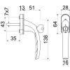 Okenní klika RHW.009.L.SU.F1 3