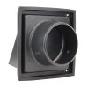 černá větrací mřížka s krytem a klapkou 6