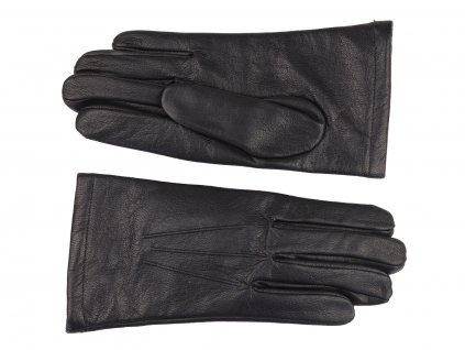 pánské černé kožené rukavice s vlněnou podšívkou