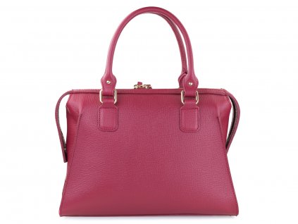 kufříková elegantní dámská kabelka, kožená červená