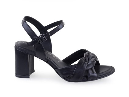 kožené černé elegantní sandály