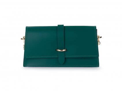 malá stylová kožená kabelka, zelená