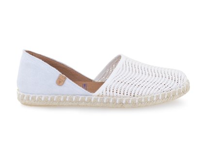 bílé espadrilky Verbenas, z kůže