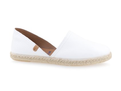 bílé kožené espadrilky Verbenas, dámské