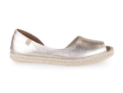 verbenas kožené espadrilky, zlaté