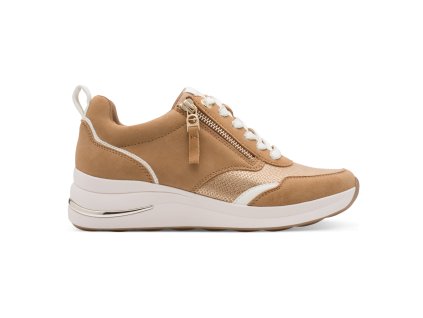 hnědé tenisky s klínkem