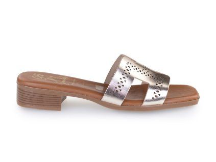 zlaté dámské pantofle