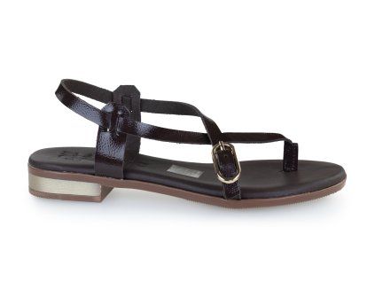hnede damske kozene sandaly