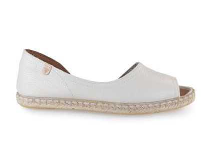 béžové kožené espadrilky sandály