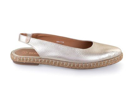 zlate damske espadrilky kozene