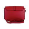 italská kožená kabelka, červená