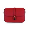 červená italská kabelka, kožená