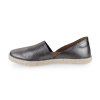 dámské lesklé espadrilky, kovová barva