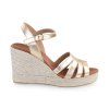zlate espadrilky wonders na klinku