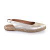 zlate damske espadrilky kozene
