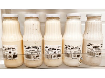 Bělečko kravské kefírové Bio mléko 300ml sklo