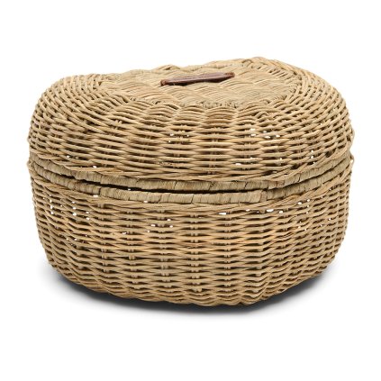 21343 ulozny box rustic rattan heart storage basket