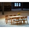 Floris table with Noor stacking chair 2