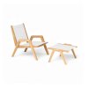 Lazy lounge chair white with footstool Photoroom