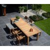 Noor table and Maxima backless bench and stacking