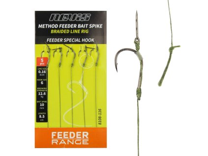 Feeder pletený nadväzec s hrotom na návnadu 10 5ks/ks.