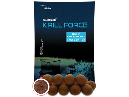 Haldorádó KRILL FORCE Boilie Long Life 24 mm - Krill Indian Spice