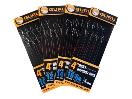 GURU QM1 bajonetové súpravy 4" (10 cm) – 14 QM1 – 9 lb/0,19 mm