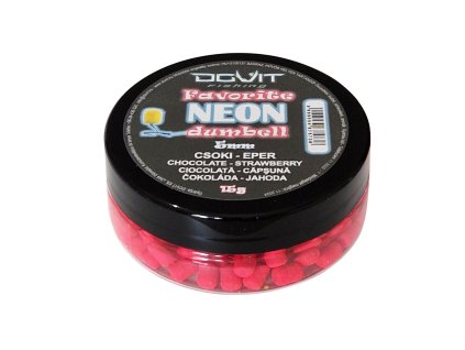 Favorite Dumbell Neon 5mm - čokoláda-jahoda