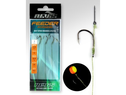 Nevis naviazane haciky s protihrotom - pletena snura 0,16/6 8,5cm - trn 10mm