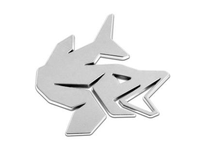 3D nálepka Delphin PIKE Chróm